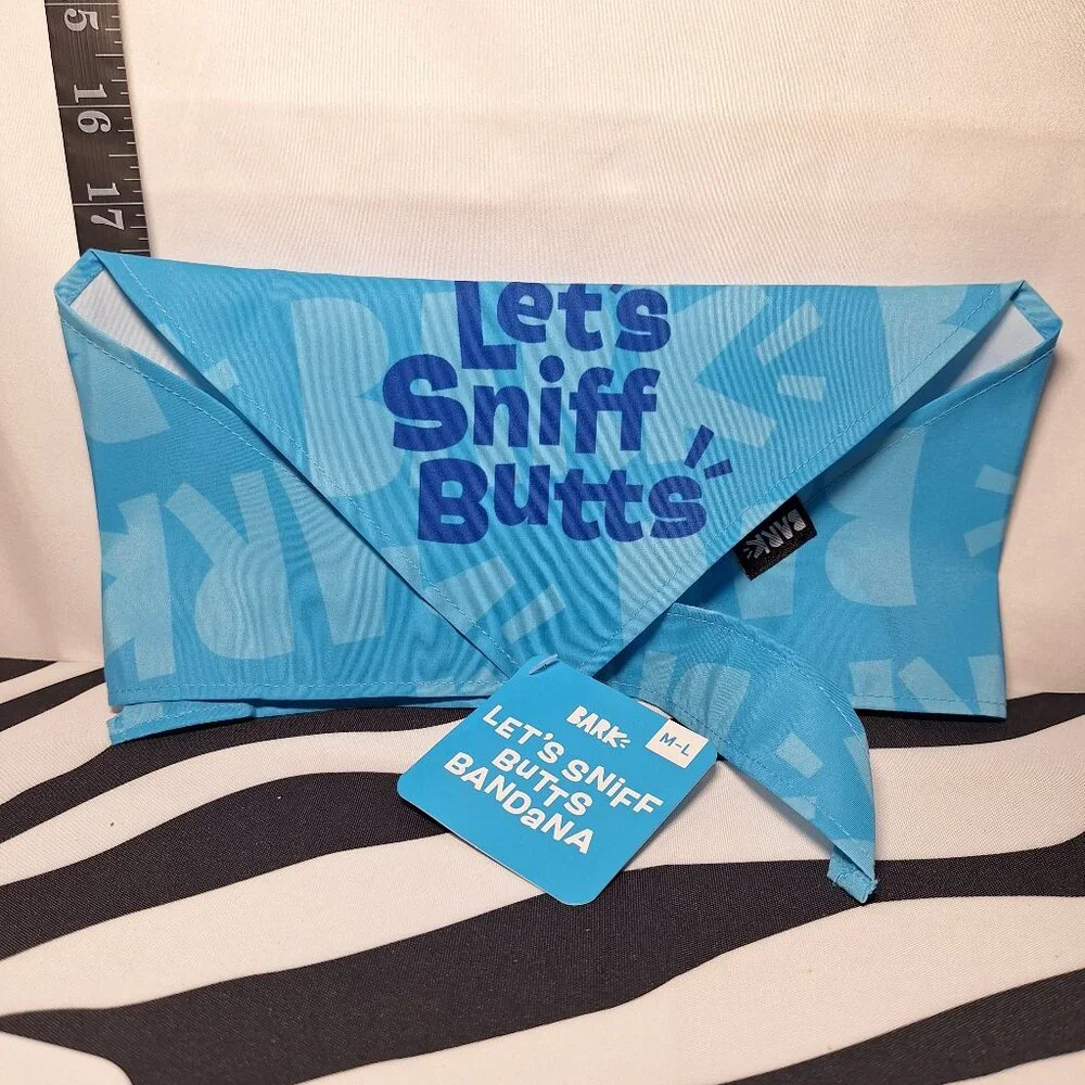 NWT Bark Let's Sniff Butts Bandana M-L